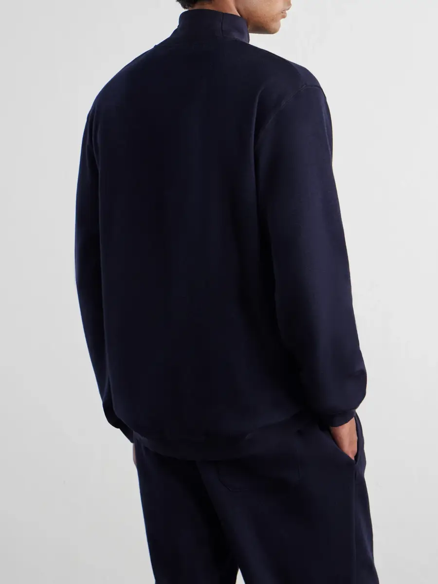 MR P. Cotton-Blend Double-Faced Jersey Half-Zip Sweatshirt - Men | Thumbnail 4