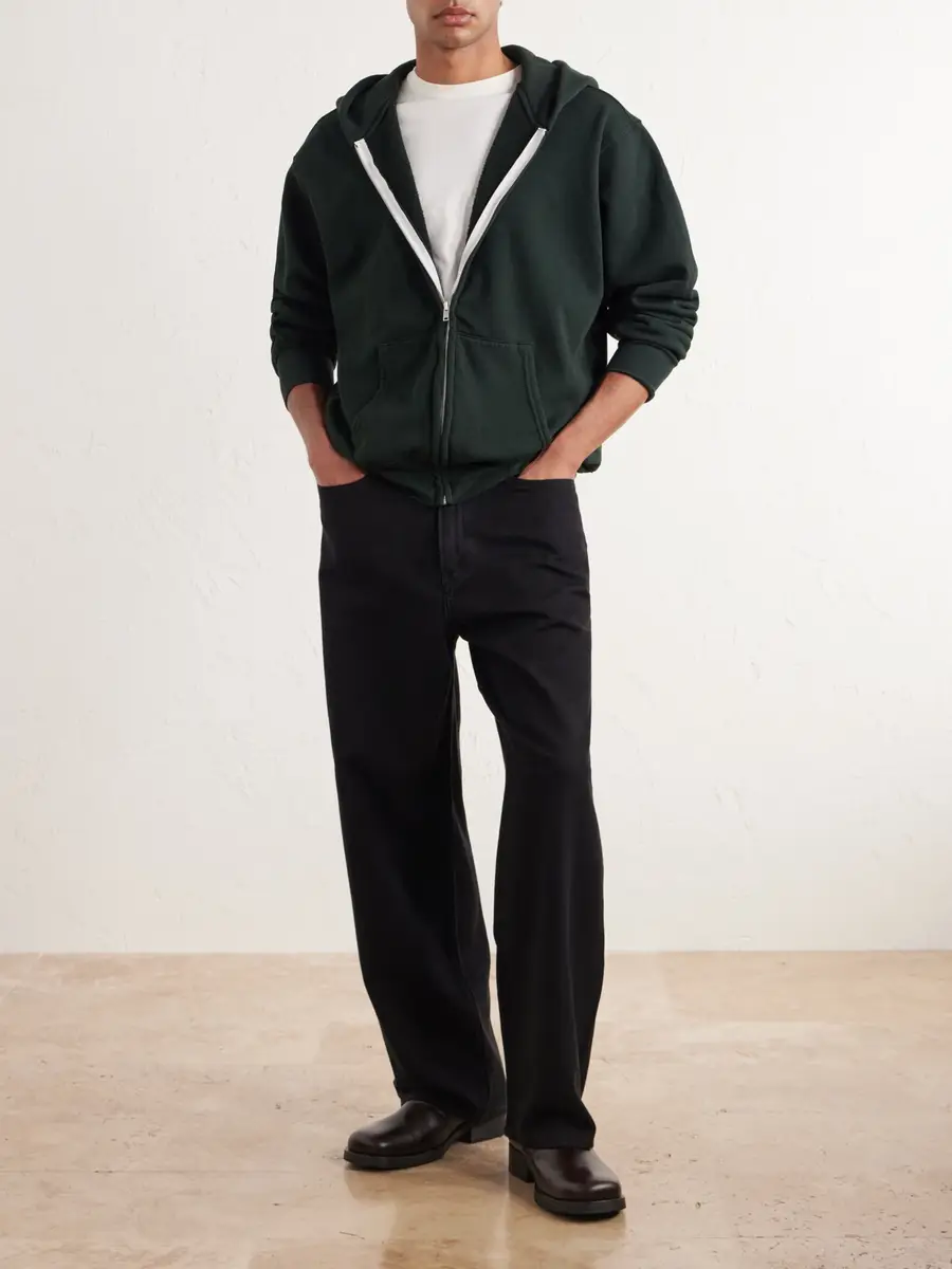 Les Tien Garment-Dyed Cotton-Jersey Zip-Up Hoodie - Men | Thumbnail 2 Les Tien Garment-Dyed Cotton-Jersey Zip-Up Hoodie - Men | Thumbnail 2