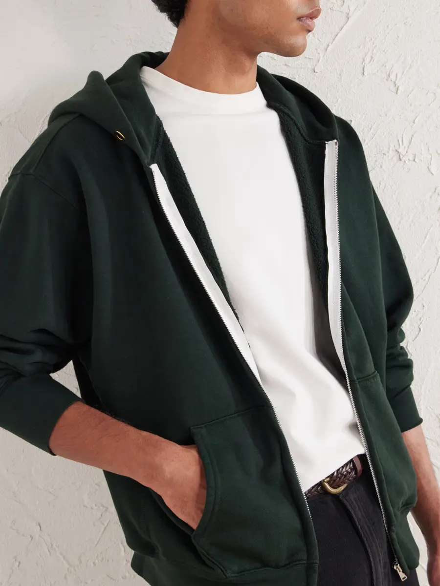 Les Tien Garment-Dyed Cotton-Jersey Zip-Up Hoodie - Men | Thumbnail 5 Les Tien Garment-Dyed Cotton-Jersey Zip-Up Hoodie - Men | Thumbnail 5