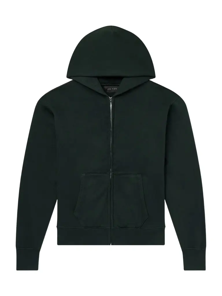 Les Tien Garment-Dyed Cotton-Jersey Zip-Up Hoodie - Men