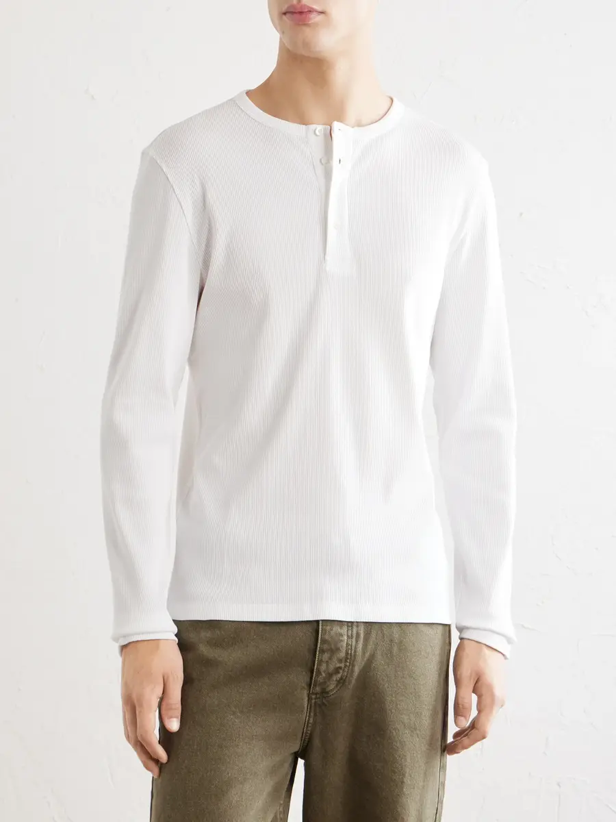 MR P. Ribbed Organic Cotton Henley T-Shirt - Men | Thumbnail 3 MR P. Ribbed Organic Cotton Henley T-Shirt - Men | Thumbnail 3