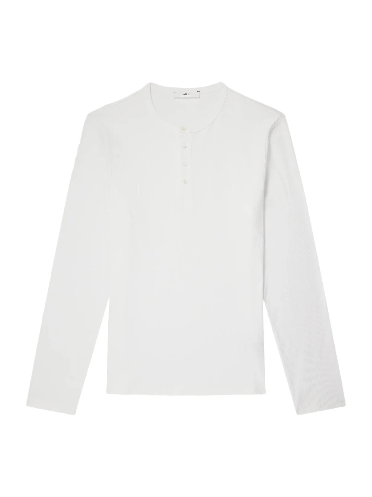 MR P. Ribbed Organic Cotton Henley T-Shirt - Men