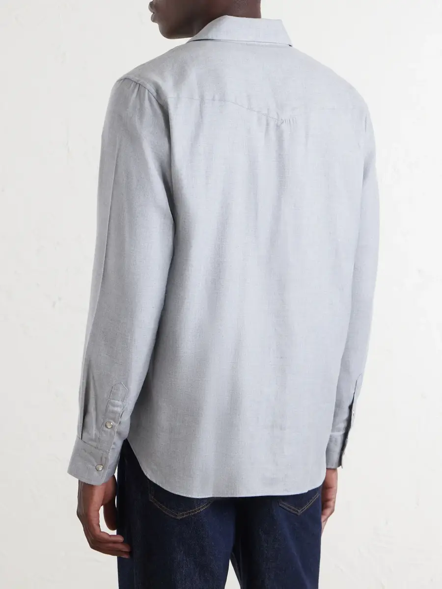 MR P. Herringbone Cotton and Lyocell-Blend Shirt - Men | Thumbnail 4 MR P. Herringbone Cotton and Lyocell-Blend Shirt - Men | Thumbnail 4