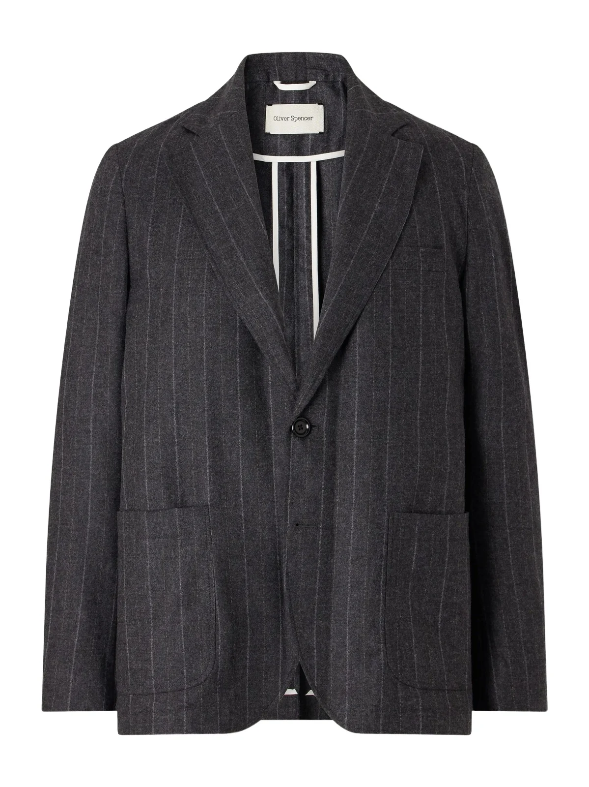 Oliver Spencer Westbury Striped Wool-Blend Suit Jacket - Men