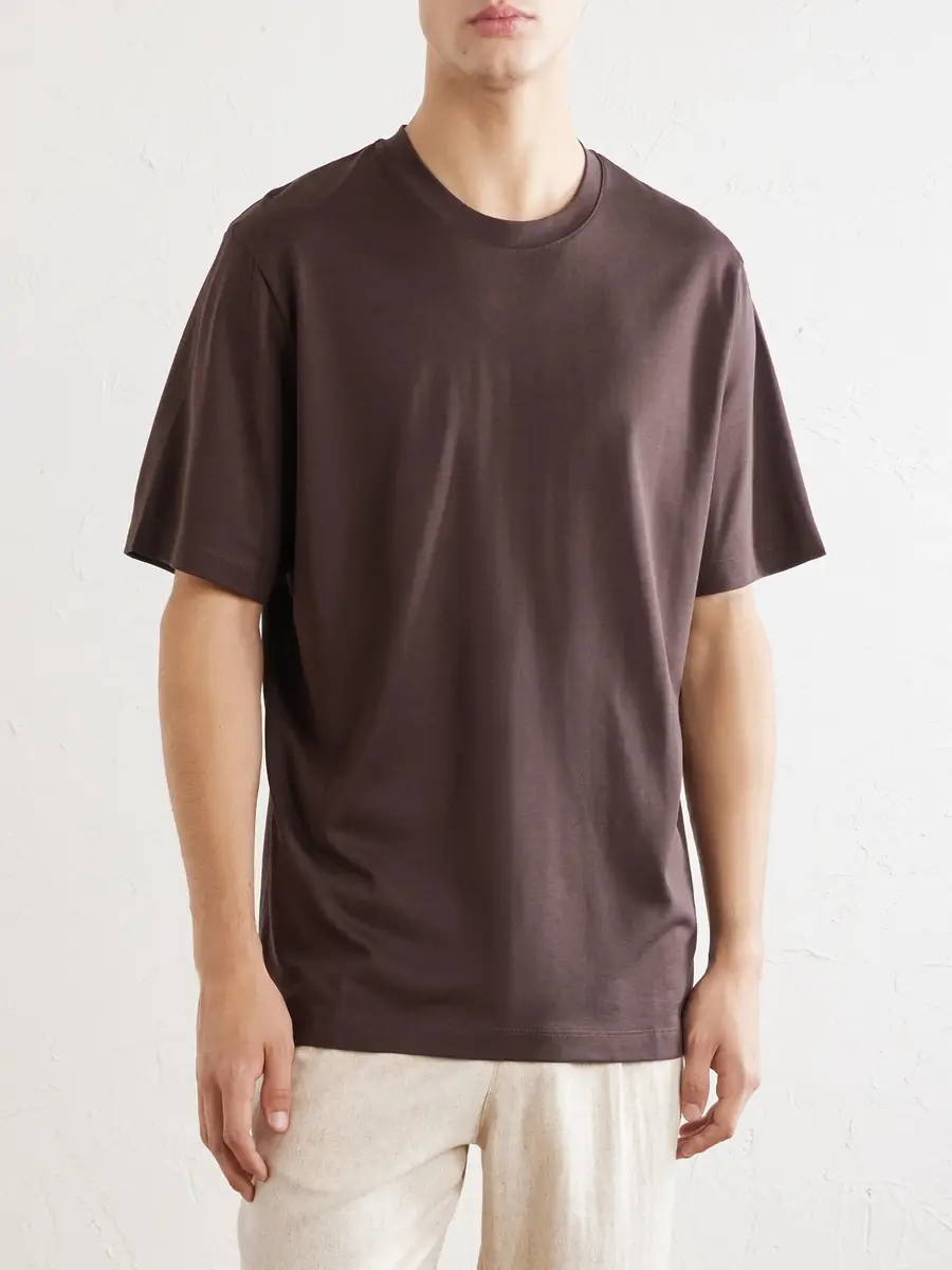 MR P. Silk and Cotton-Blend T-Shirt - Men | Thumbnail 3