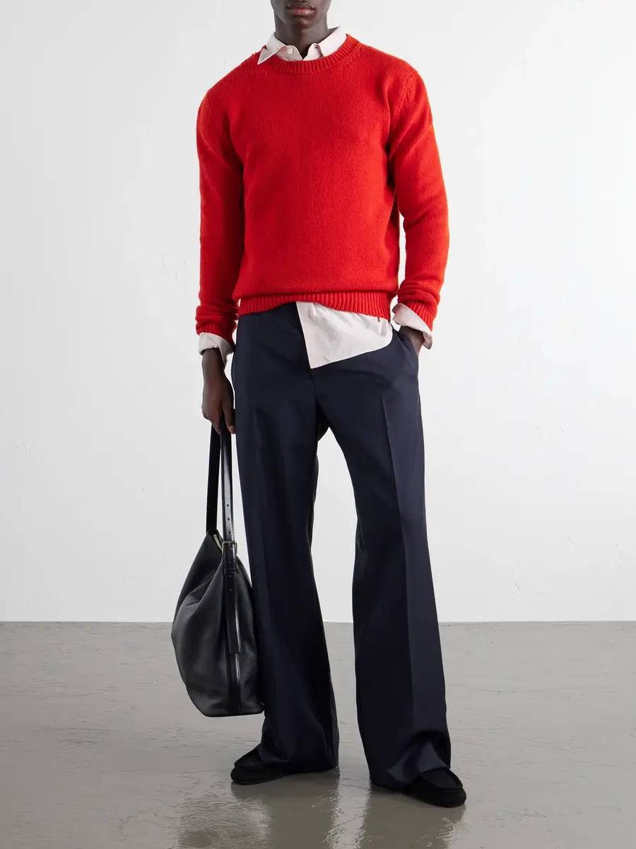 Jil Sander Straight-Leg Wool and Mohair-Blend Trousers - Men | Thumbnail 2