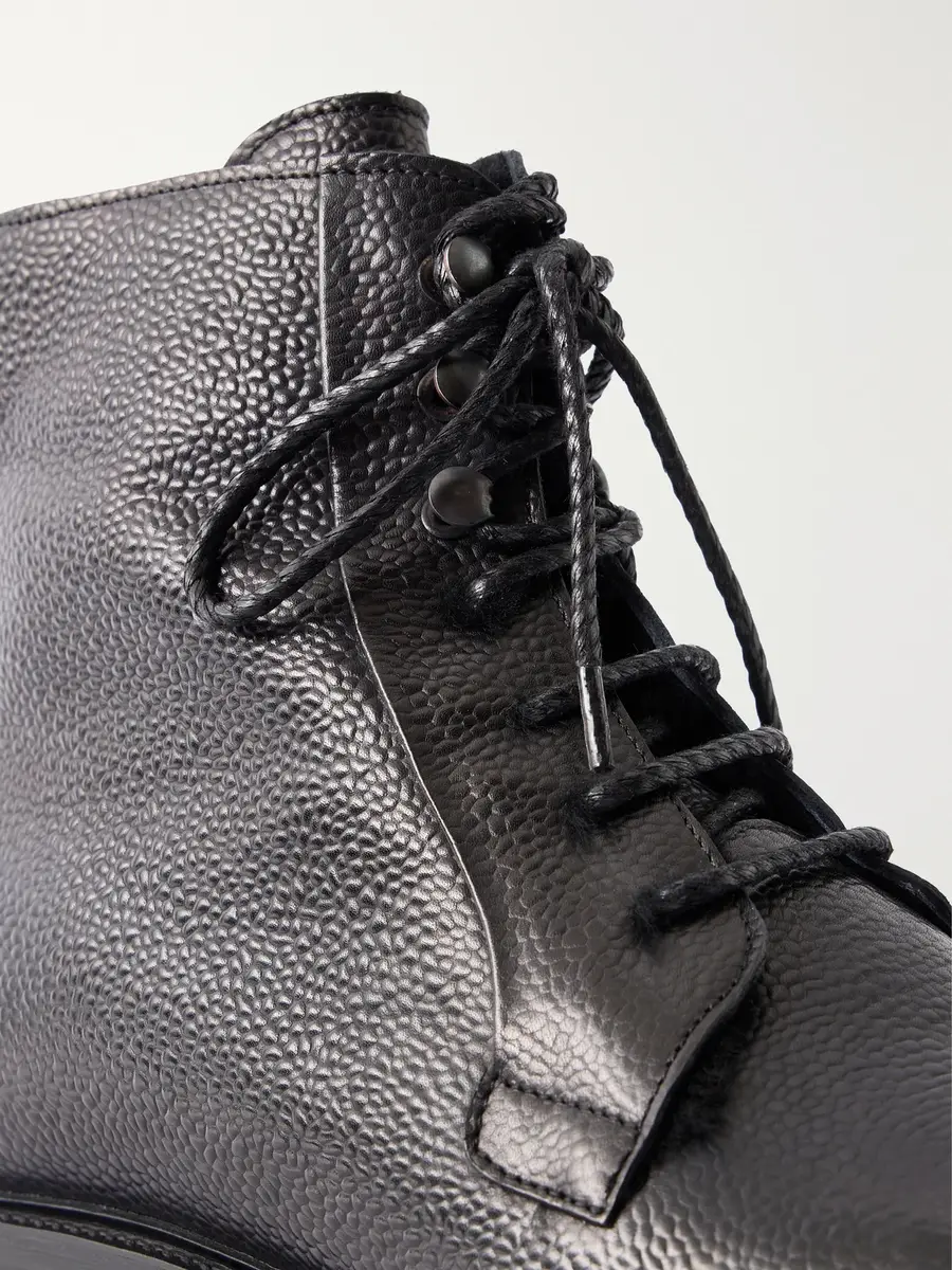 MR P. Shearling-Lined Full-Grain Leather Lace-Up Boots - Men | Thumbnail 5