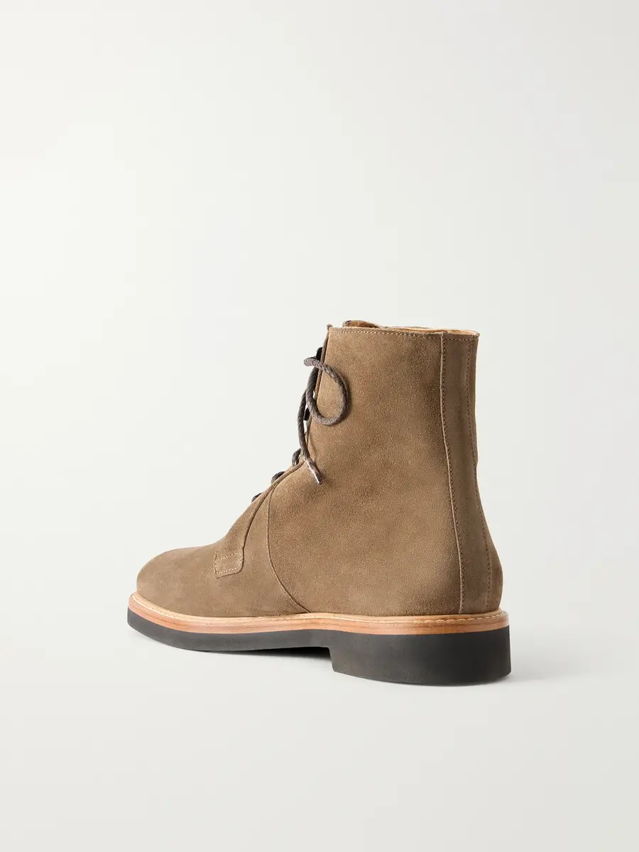 MR P. Shearling-Lined Suede Lace-Up Boots - Men | Thumbnail 4