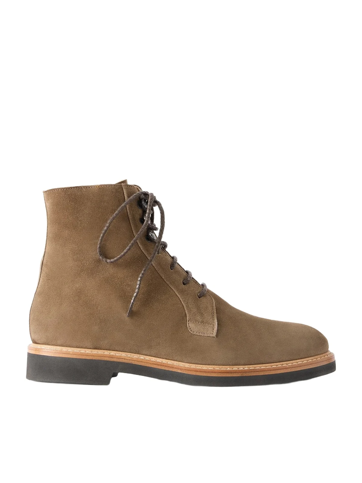Shearling-Lined Suede Lace-Up Boots - Men