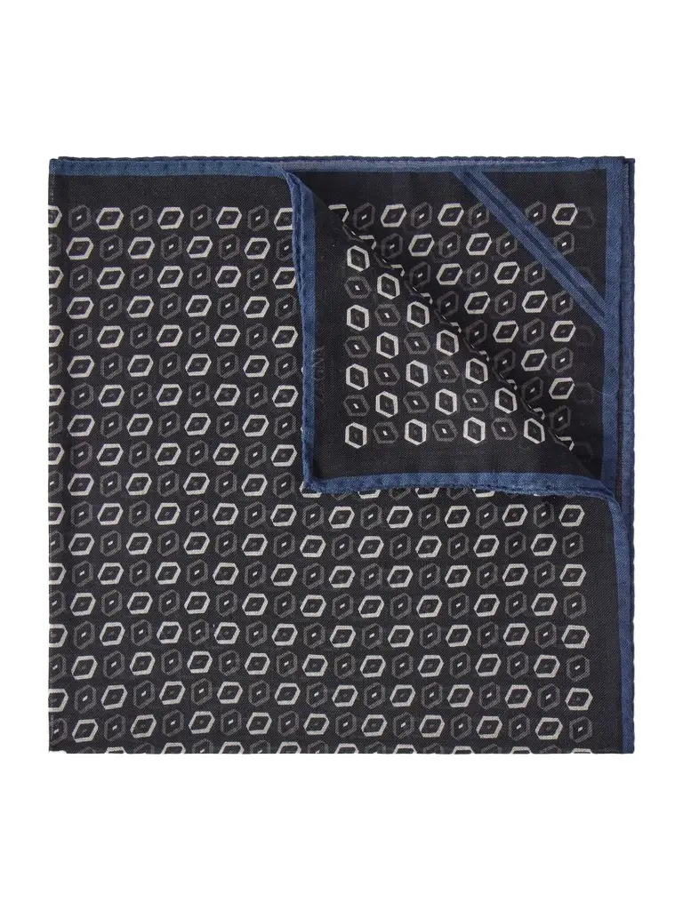 Zegna Printed Wool Pocket Square - Men | Image 1 Zegna Printed Wool Pocket Square - Men | Image 1