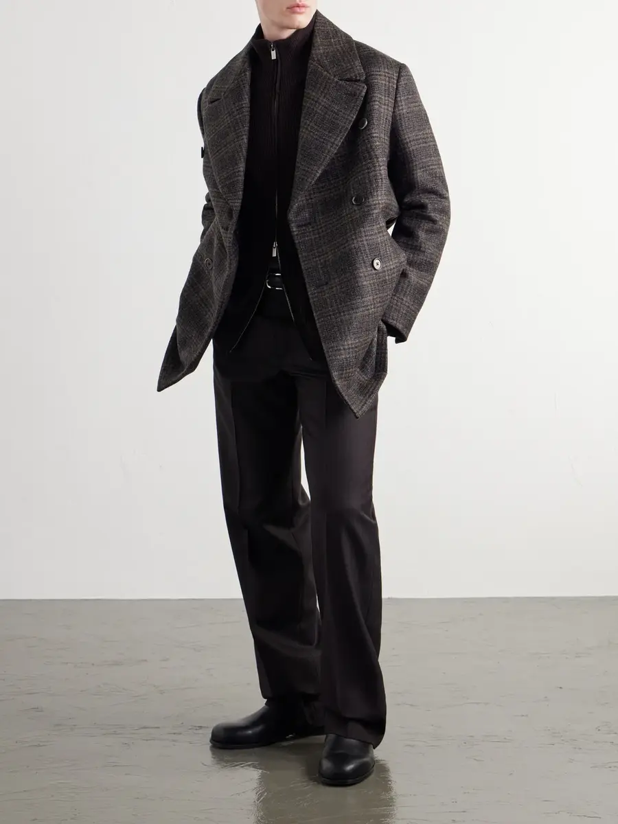 Barena Double-Breasted Prince of Wales Checked Wool-Blend Blouson Jacket - Men | Thumbnail 2 Barena Double-Breasted Prince of Wales Checked Wool-Blend Blouson Jacket - Men | Thumbnail 2