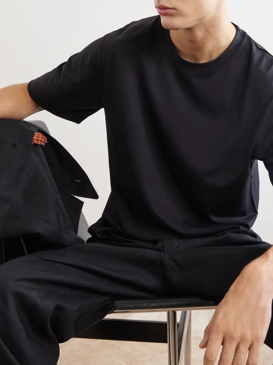 MR P. Silk and Cotton-Blend T-Shirt - Men | Thumbnail 5 MR P. Silk and Cotton-Blend T-Shirt - Men | Thumbnail 5