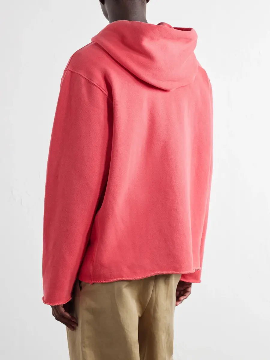 Les Tien Garment-Dyed Distressed Cotton-Jersey Zip-Up Hoodie - Men | Thumbnail 4