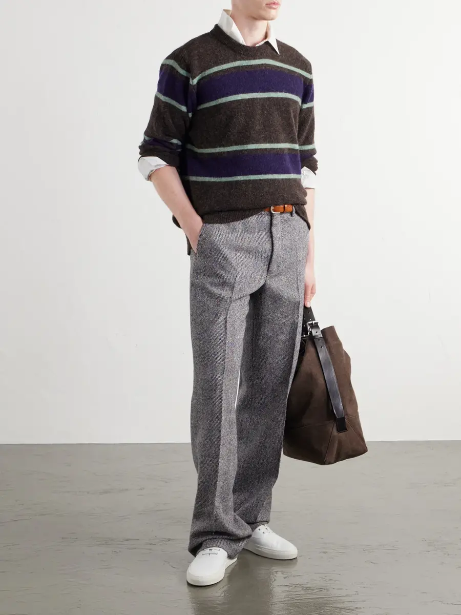Oliver Spencer Blenheim Striped Wool-Blend Sweater - Men | Thumbnail 2
