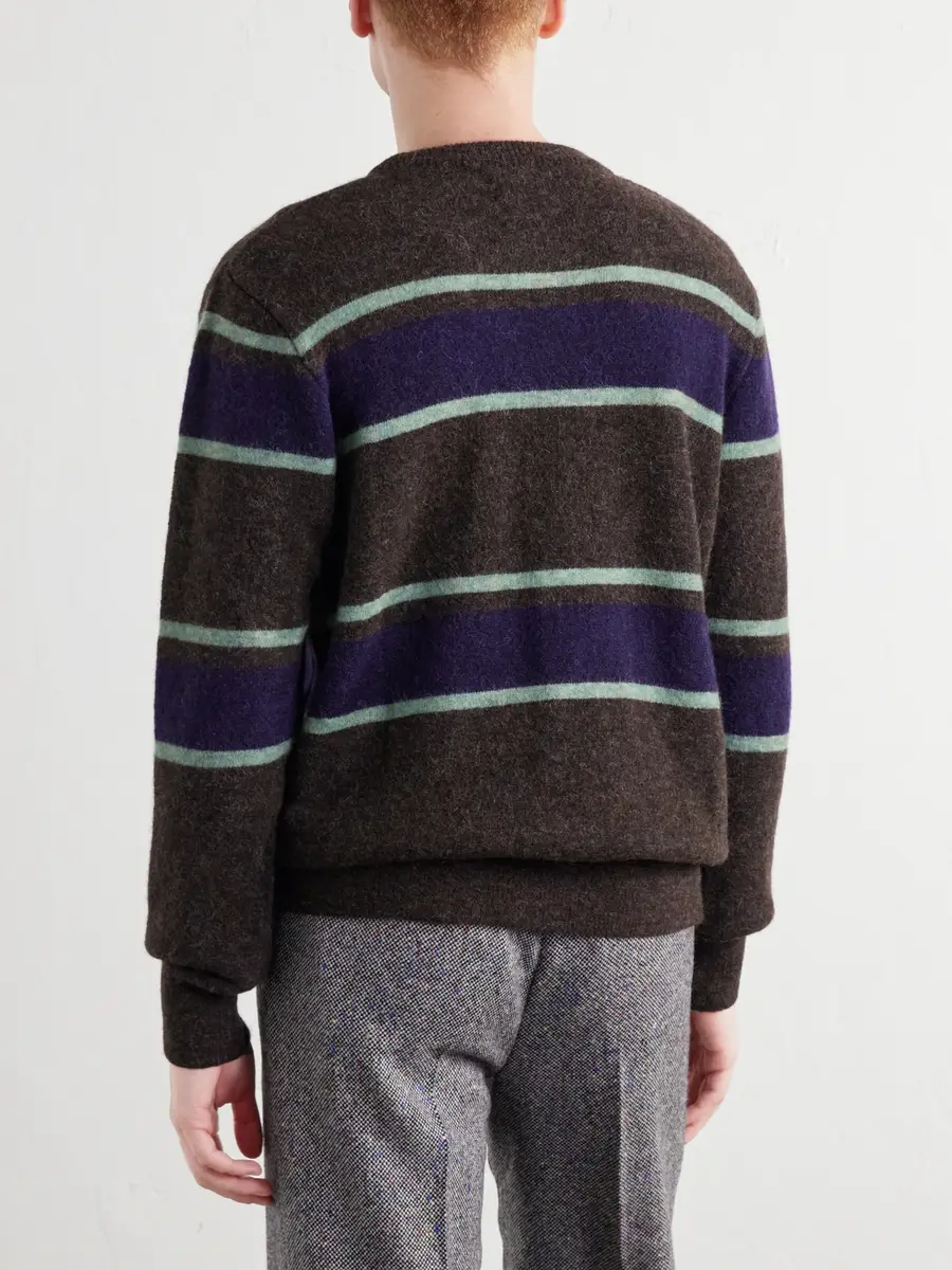 Oliver Spencer Blenheim Striped Wool-Blend Sweater - Men | Thumbnail 4