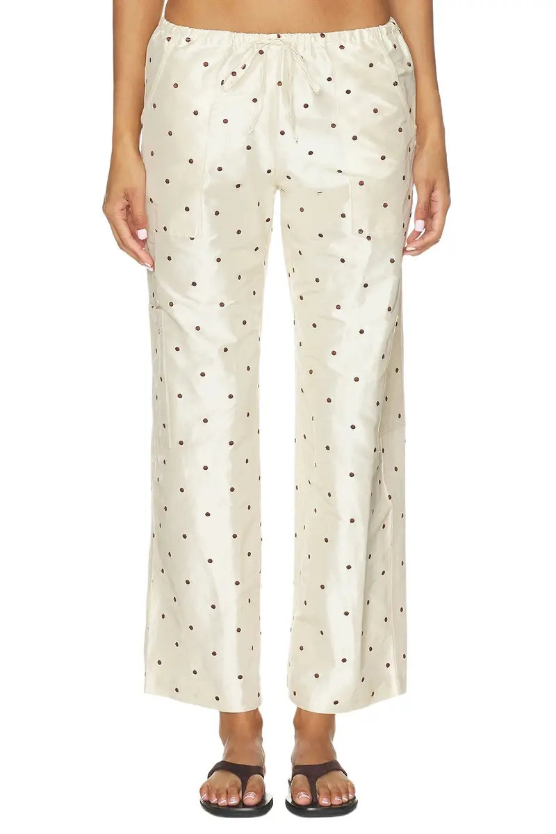 DONNI. The Taffeta Drawstring Cargo Pant