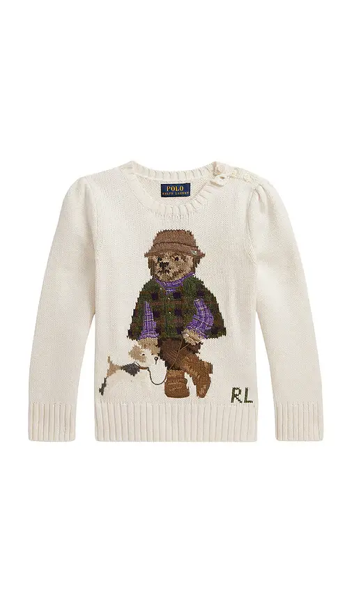 Polo Ralph Lauren Kids Cotton Long Sleeve-crew Neck Pullover-sweater | Image 1 Polo Ralph Lauren Kids Cotton Long Sleeve-crew Neck Pullover-sweater | Image 1