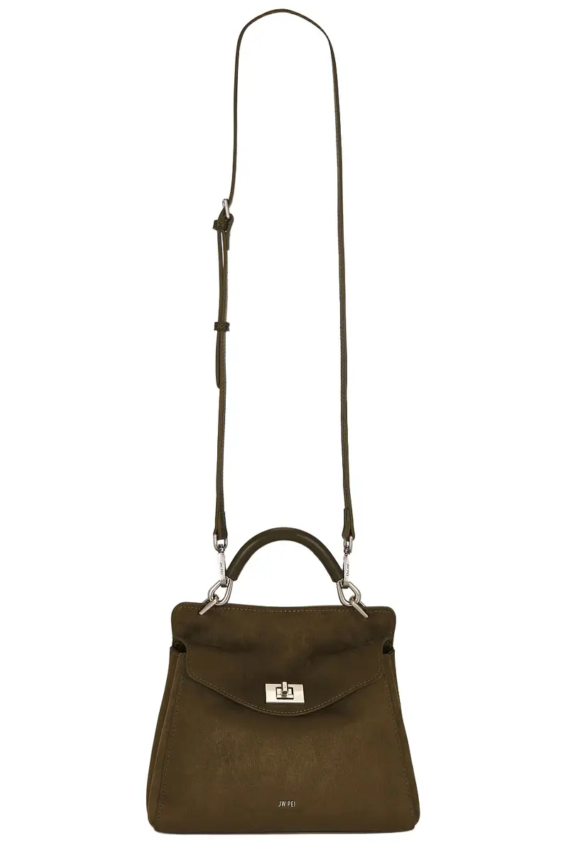 JW PEI Lucia Classic Faux Suede Top Handle Bag