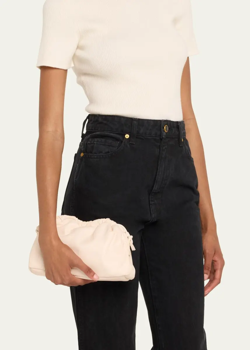 MANSUR GAVRIEL Mini Lambskin Cloud Clutch Bag | Thumbnail 4 MANSUR GAVRIEL Mini Lambskin Cloud Clutch Bag | Thumbnail 4