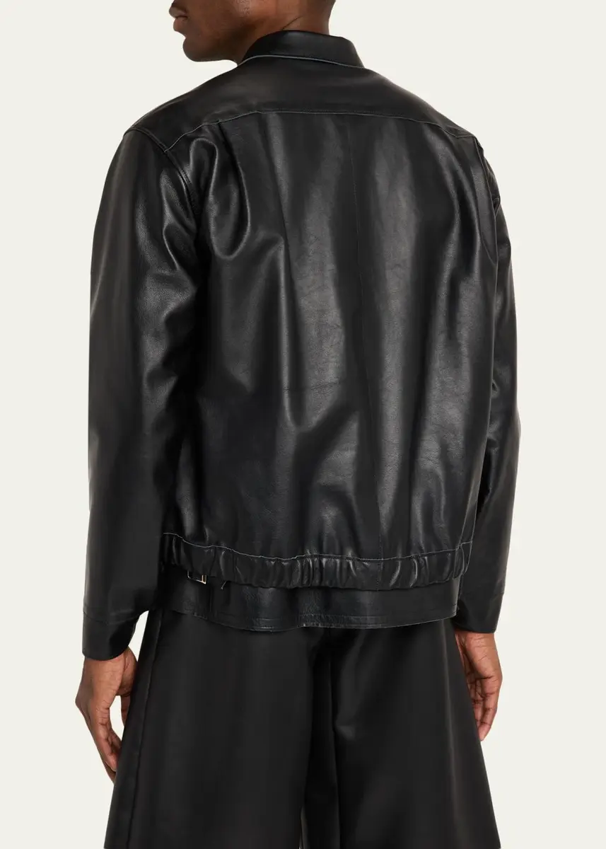 Sacai Shiny Leather Jacket | Thumbnail 3 Sacai Shiny Leather Jacket | Thumbnail 3