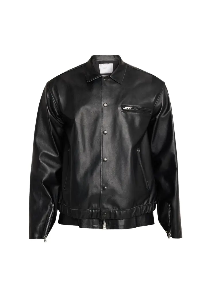 sacai Shiny Leather Jacket | Image 1 sacai Shiny Leather Jacket | Image 1