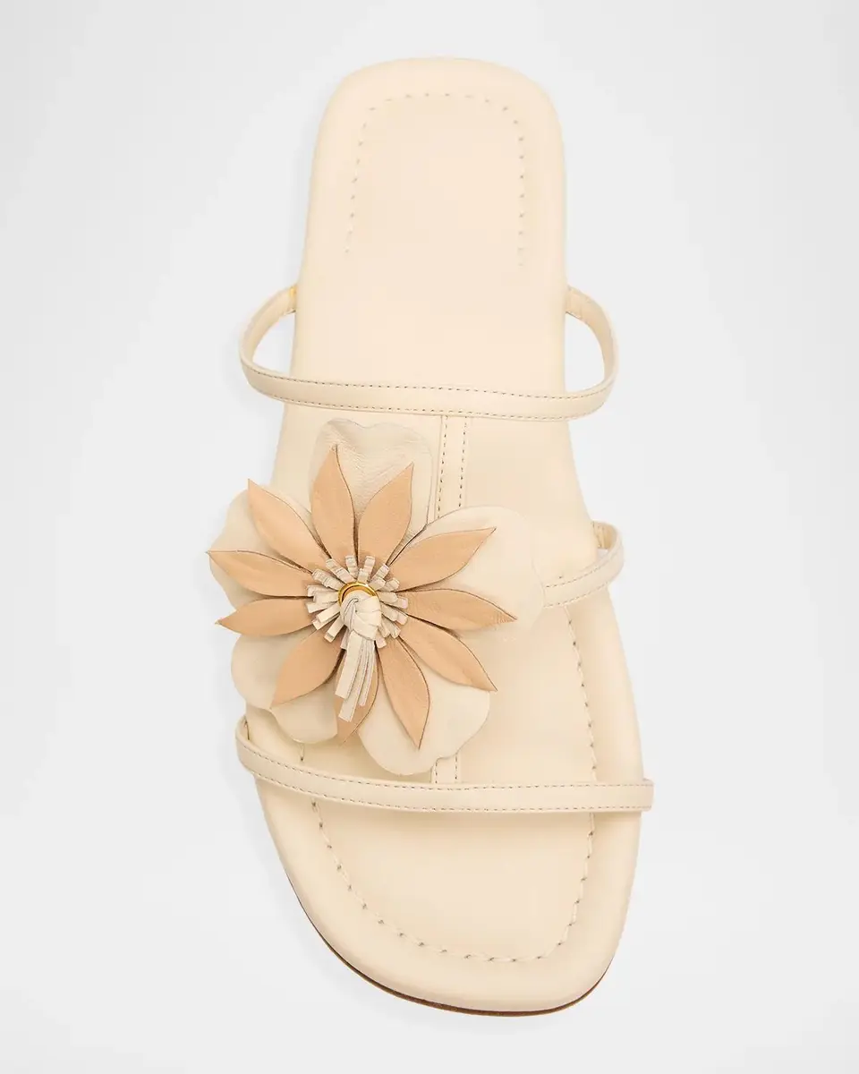 Zimmermann Belara Flower-Appliqué Leather Sandals | Thumbnail 3 Zimmermann Belara Flower-Appliqué Leather Sandals | Thumbnail 3