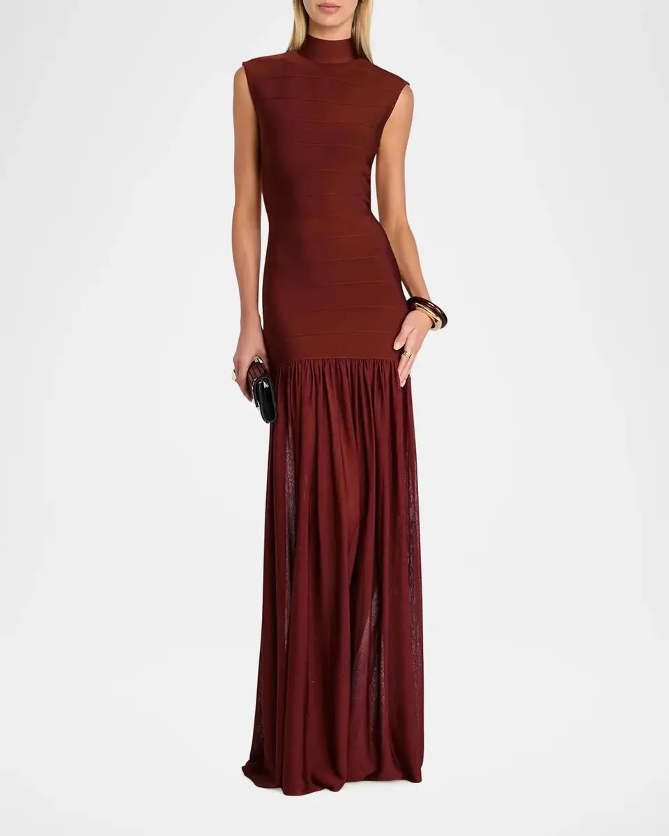 Retrofête Zosima Mock-Neck Knit Maxi Dress | Thumbnail 2