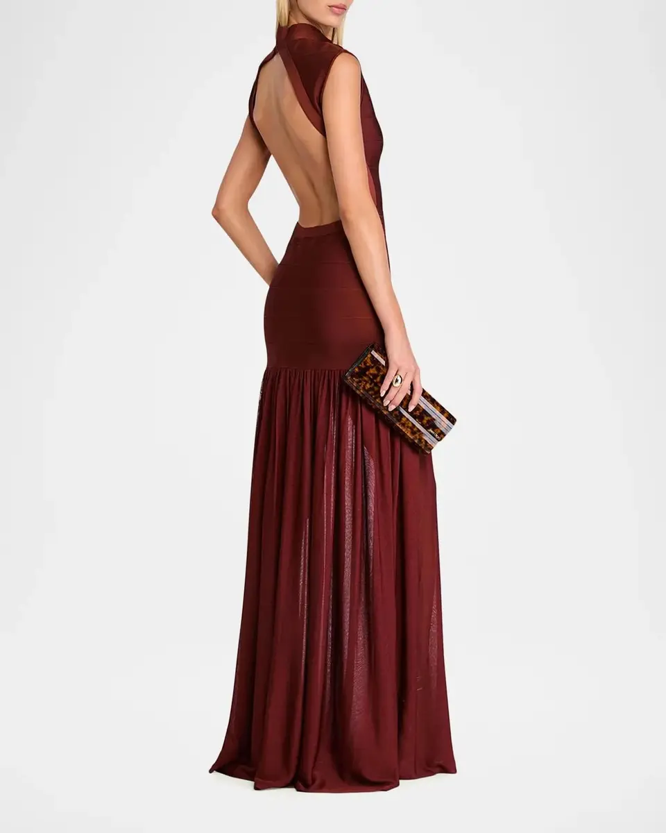 Retrofête Zosima Mock-Neck Knit Maxi Dress | Thumbnail 3