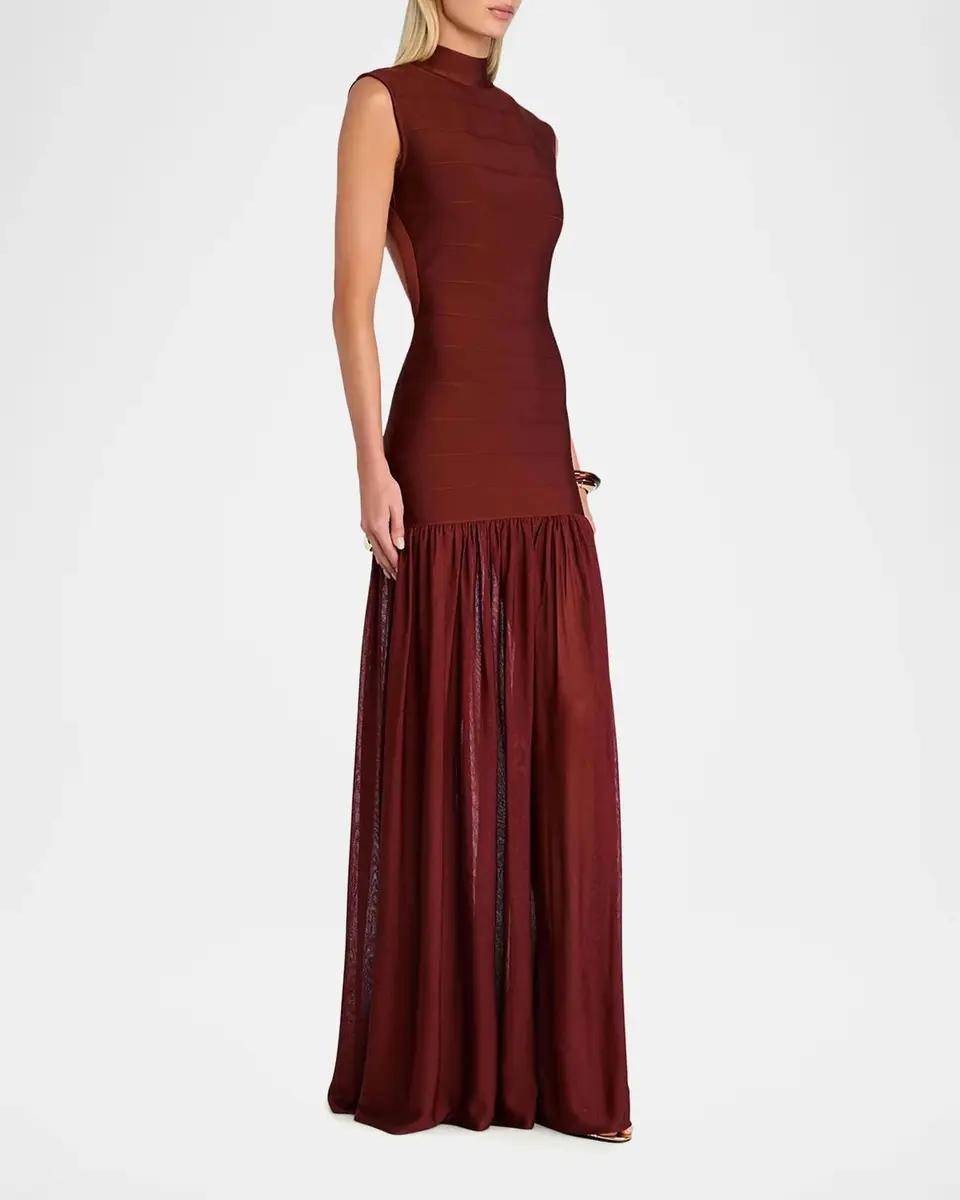 Retrofête Zosima Mock-Neck Knit Maxi Dress | Thumbnail 4