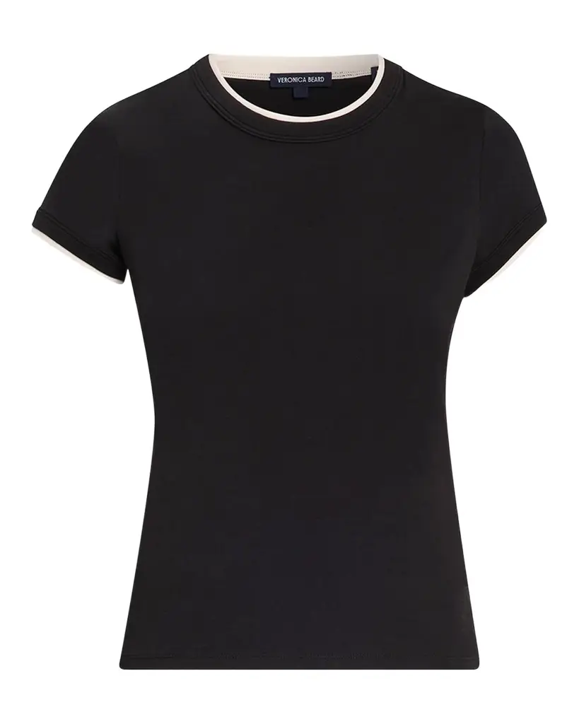 Veronica Beard Devin Stretch-Cotton T-Shirt | Image 1 Veronica Beard Devin Stretch-Cotton T-Shirt | Image 1