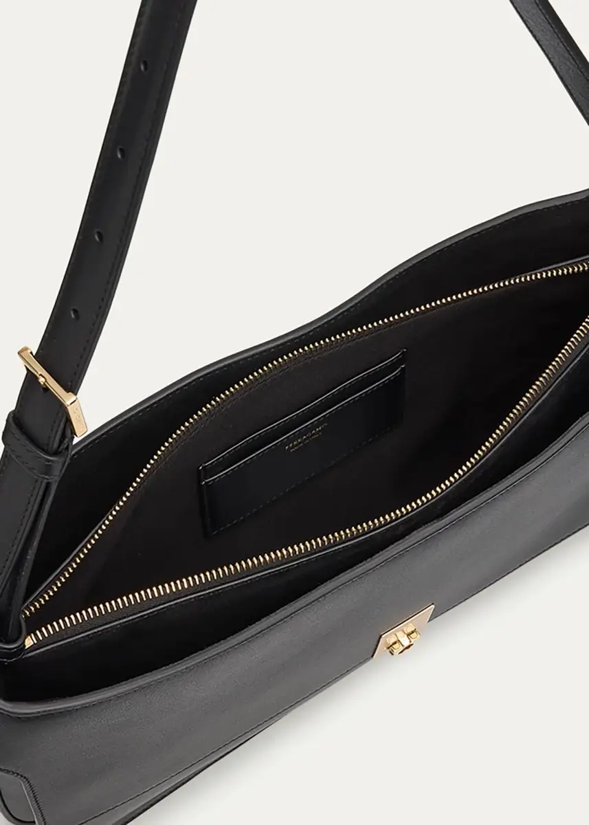 Ferragamo Cara Medium Leather Shoulder Bag | Thumbnail 3 Ferragamo Cara Medium Leather Shoulder Bag | Thumbnail 3