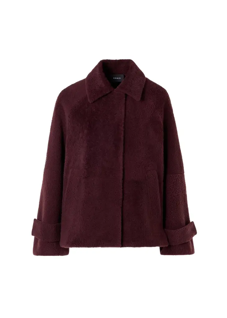 Akris Alisa Lamb Shearling Single-Breasted Short Jacket | Image 1 Akris Alisa Lamb Shearling Single-Breasted Short Jacket | Image 1
