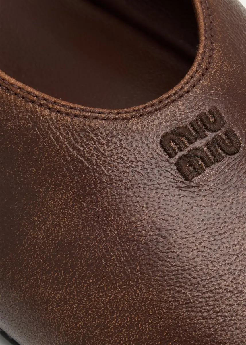 Miu Miu Nappa Leather Mary Jane Buckle Ballerina Flats | Thumbnail 5 Miu Miu Nappa Leather Mary Jane Buckle Ballerina Flats | Thumbnail 5