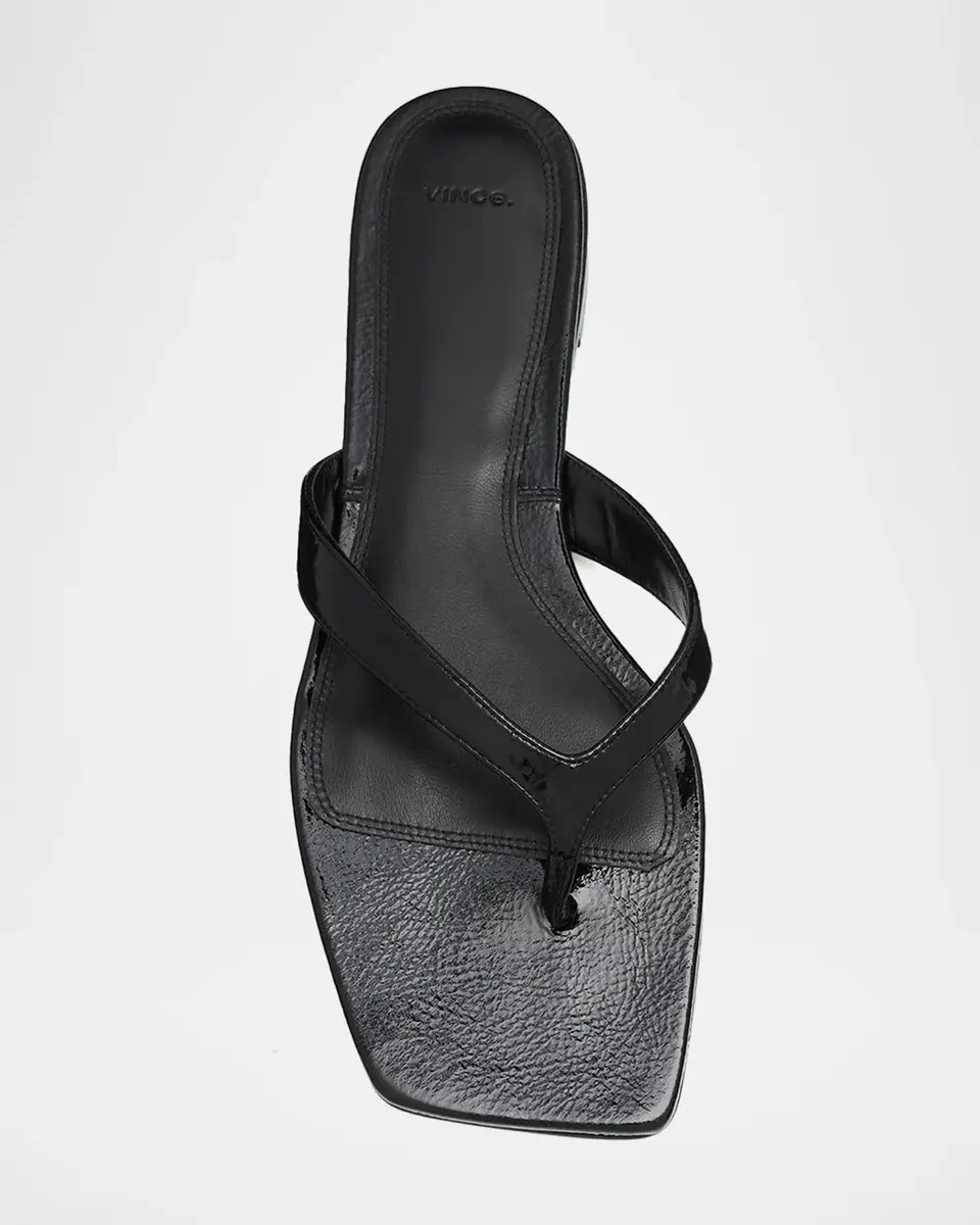 Vince San Juan Patent Leather Flat Thong Sandals | Thumbnail 6 Vince San Juan Patent Leather Flat Thong Sandals | Thumbnail 6