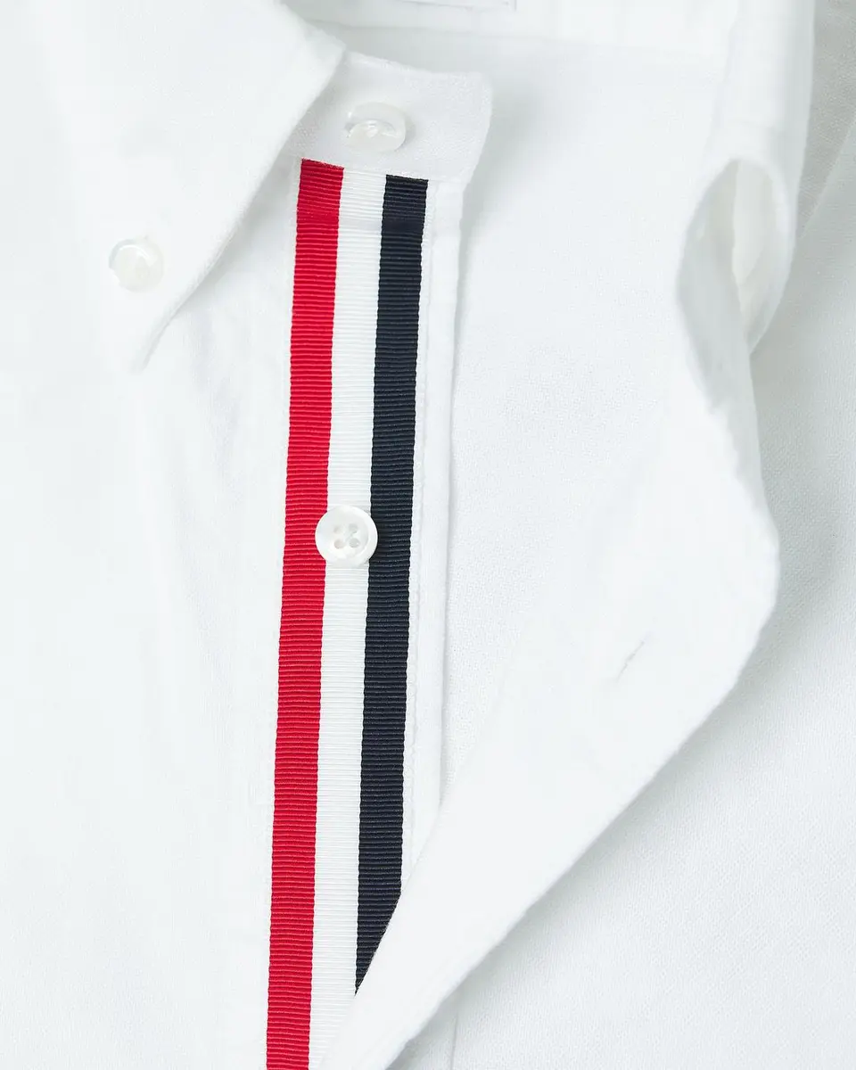 Thom Browne Men's Oxford Grosgrain-Placket Dress Shirt | Thumbnail 5 Thom Browne Men's Oxford Grosgrain-Placket Dress Shirt | Thumbnail 5
