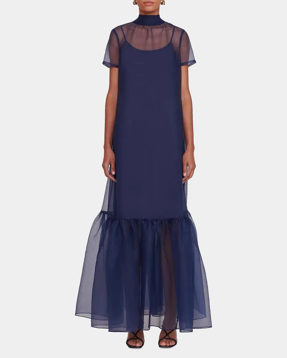 Staud Calluna Bow-Back Organza Gown | Thumbnail 2 Staud Calluna Bow-Back Organza Gown | Thumbnail 2