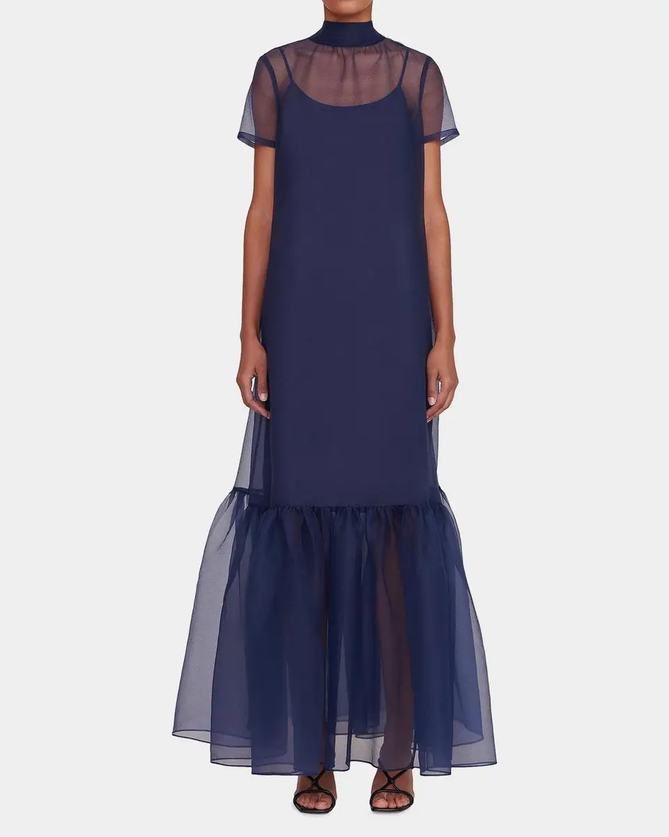 Staud Calluna Bow-Back Organza Gown | Thumbnail 4 Staud Calluna Bow-Back Organza Gown | Thumbnail 4
