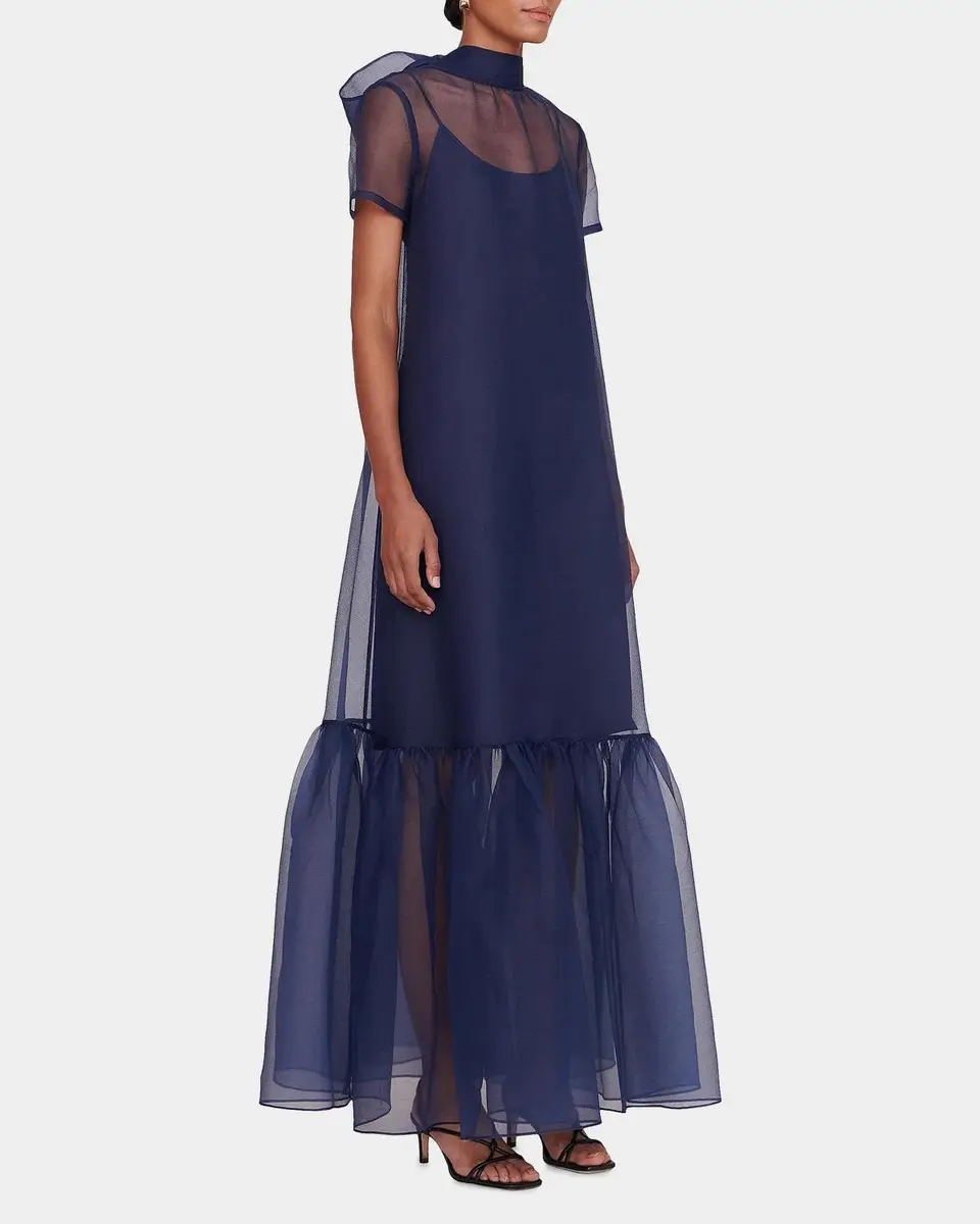 Staud Calluna Bow-Back Organza Gown | Thumbnail 6 Staud Calluna Bow-Back Organza Gown | Thumbnail 6