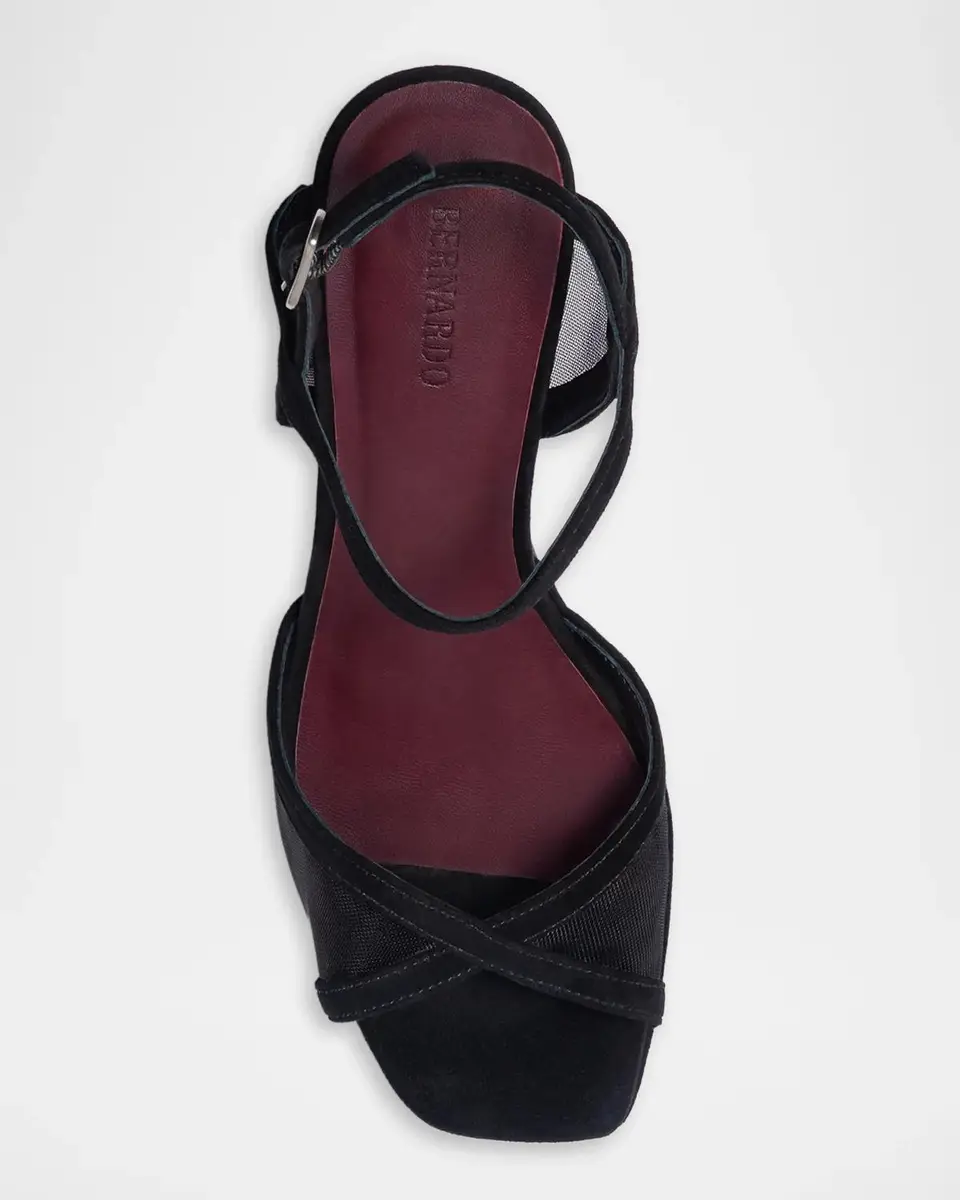 Bernardo 70mm Celeste Mesh Suede Platform Sandals | Thumbnail 4 Bernardo 70mm Celeste Mesh Suede Platform Sandals | Thumbnail 4