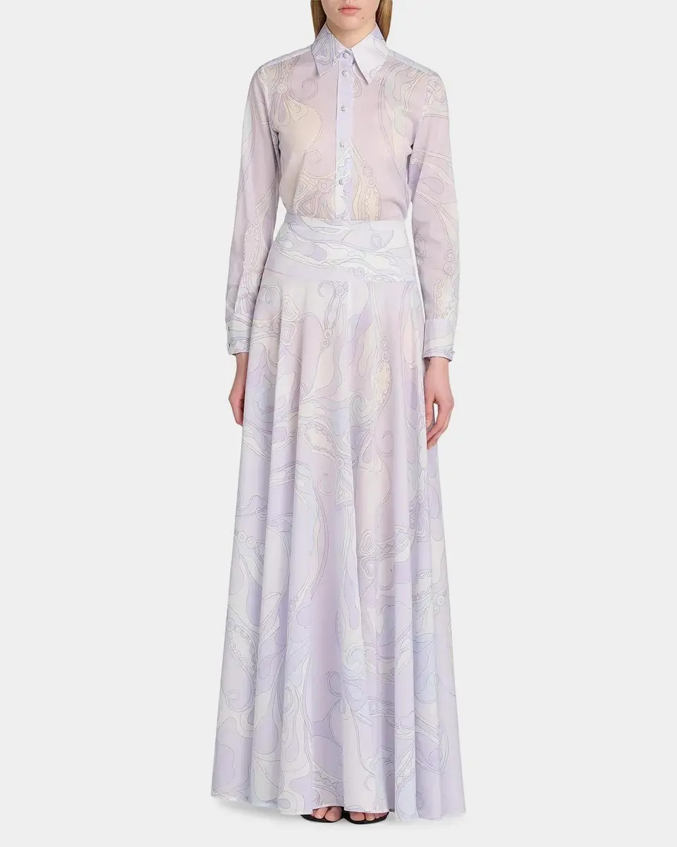 PUCCI Passepartout Muslin Cotton Maxi Skirt | Thumbnail 2 PUCCI Passepartout Muslin Cotton Maxi Skirt | Thumbnail 2