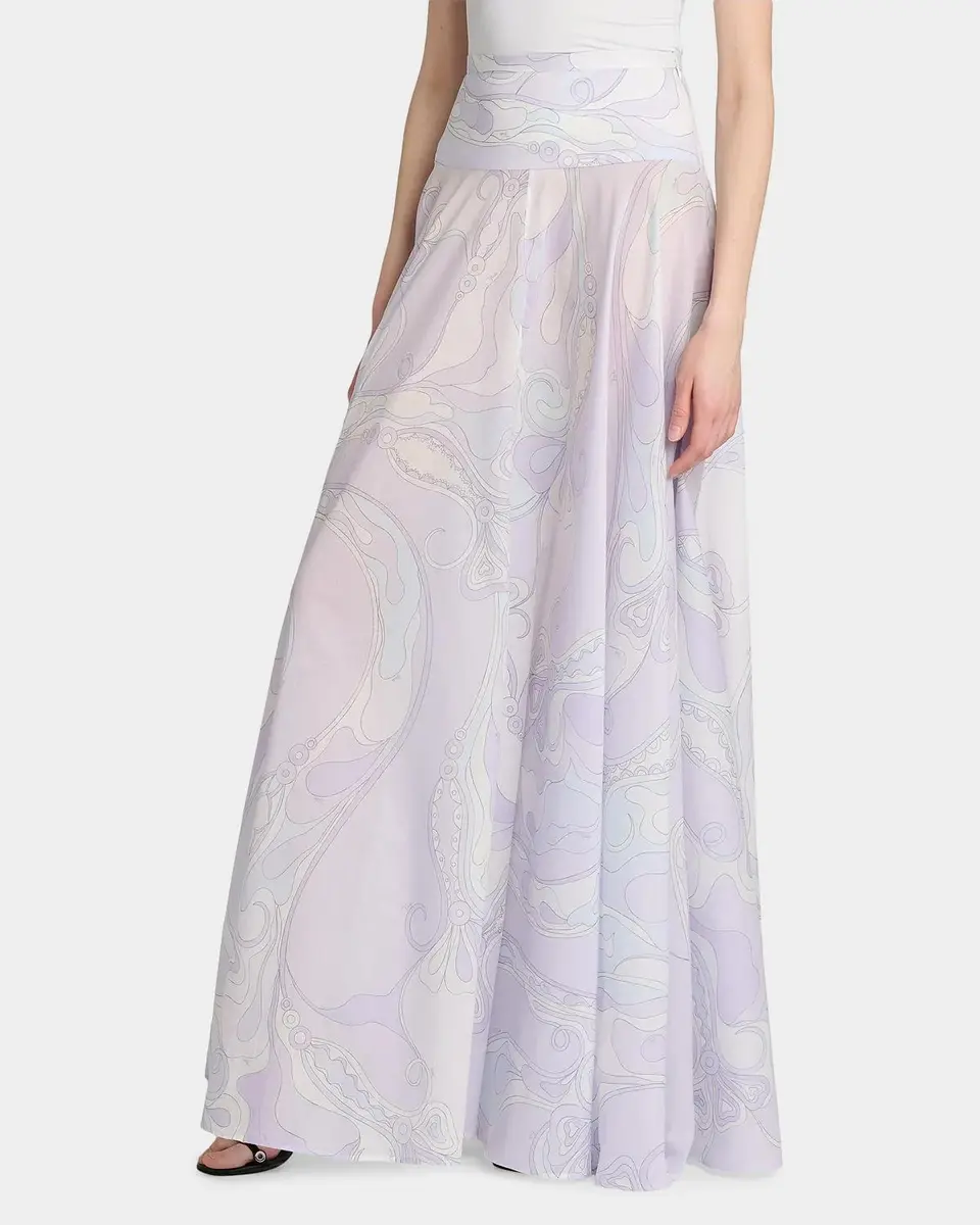 PUCCI Passepartout Muslin Cotton Maxi Skirt | Thumbnail 6 PUCCI Passepartout Muslin Cotton Maxi Skirt | Thumbnail 6