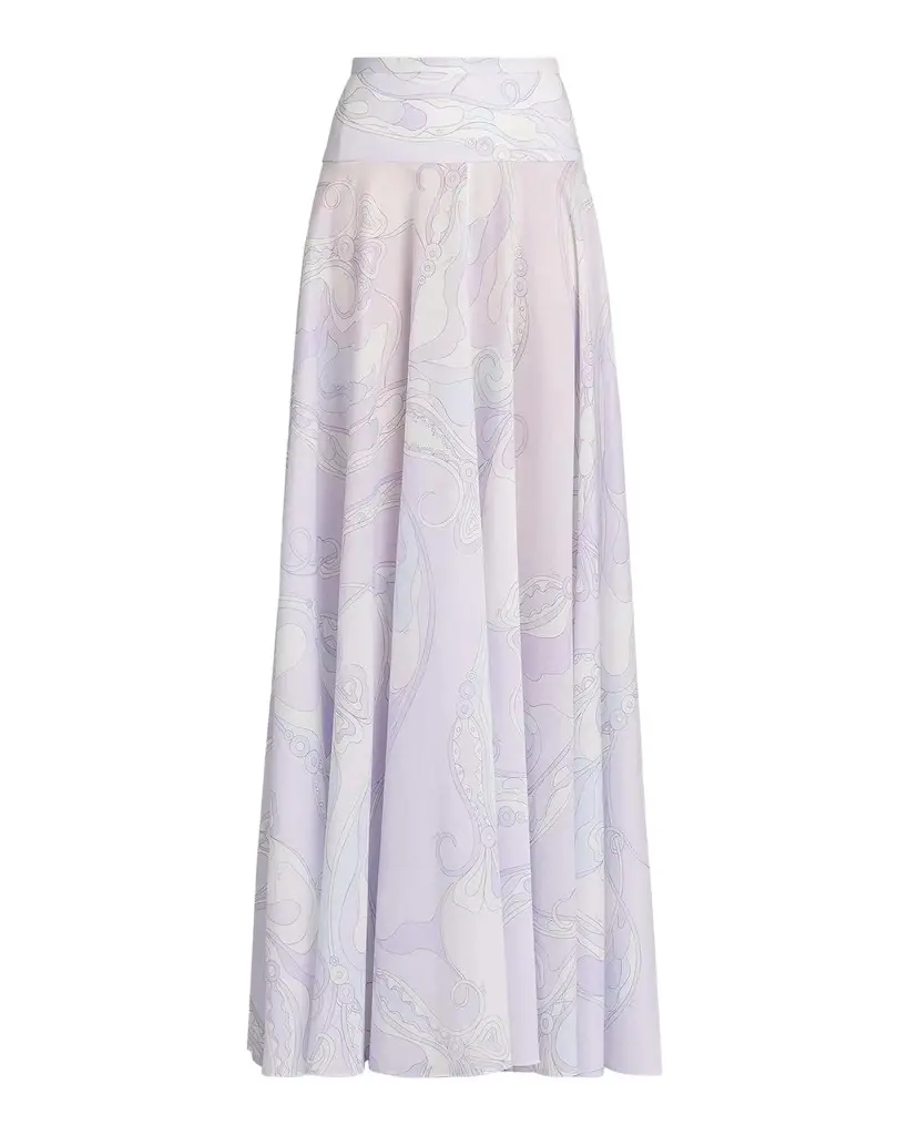 PUCCI Passepartout Muslin Cotton Maxi Skirt | Image 1 PUCCI Passepartout Muslin Cotton Maxi Skirt | Image 1