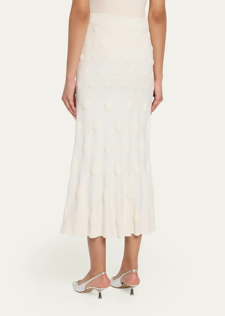 Lela Rose Pucker Dot Knit Midi Skirt | Thumbnail 3 Lela Rose Pucker Dot Knit Midi Skirt | Thumbnail 3