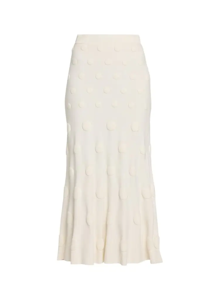 Lela Rose Pucker Dot Knit Midi Skirt | Image 1 Lela Rose Pucker Dot Knit Midi Skirt | Image 1