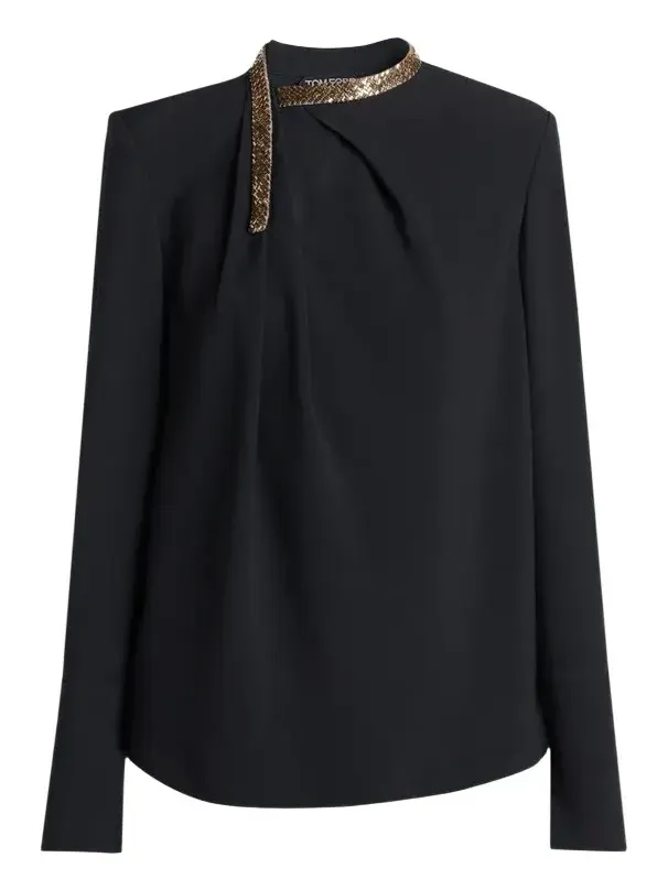 Asymmetric Golden Collar Top Asymmetric Golden Collar Top