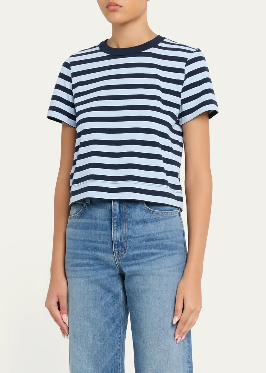 Frame The Boxy Striped Tee | Thumbnail 4 Frame The Boxy Striped Tee | Thumbnail 4