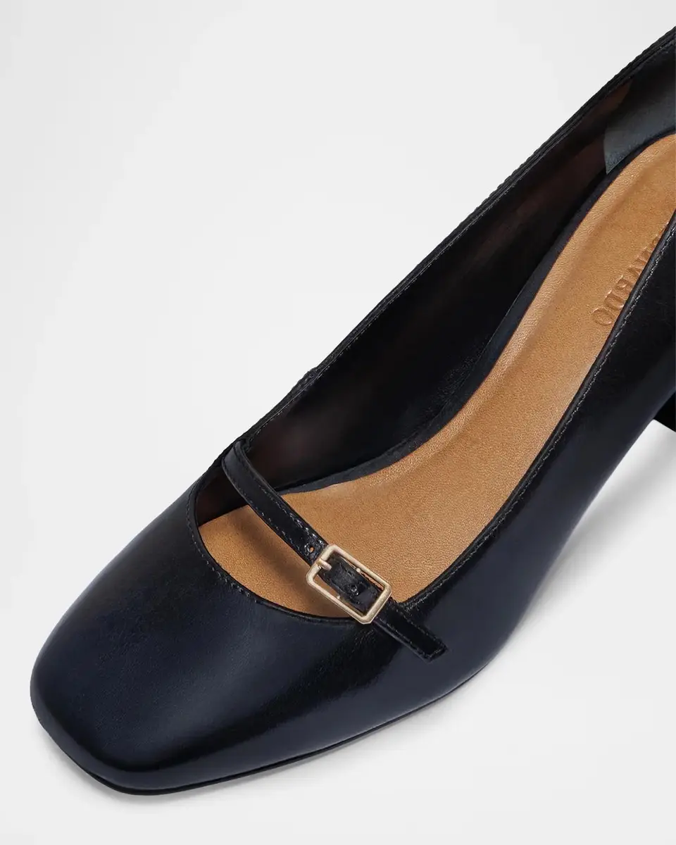 Bernardo 50mm Amelie Leather Mary Jane Pumps | Thumbnail 3 Bernardo 50mm Amelie Leather Mary Jane Pumps | Thumbnail 3