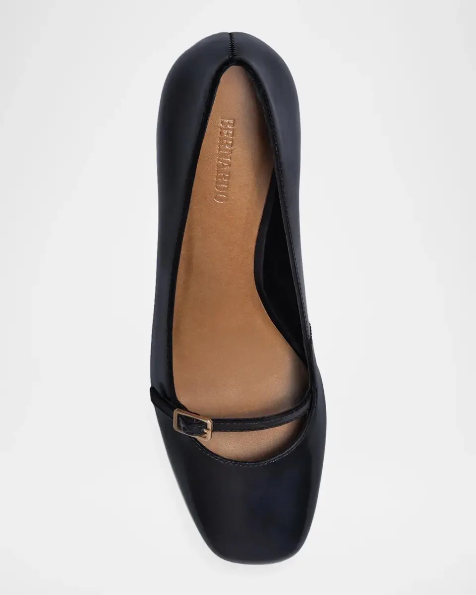 Bernardo 50mm Amelie Leather Mary Jane Pumps | Thumbnail 4 Bernardo 50mm Amelie Leather Mary Jane Pumps | Thumbnail 4