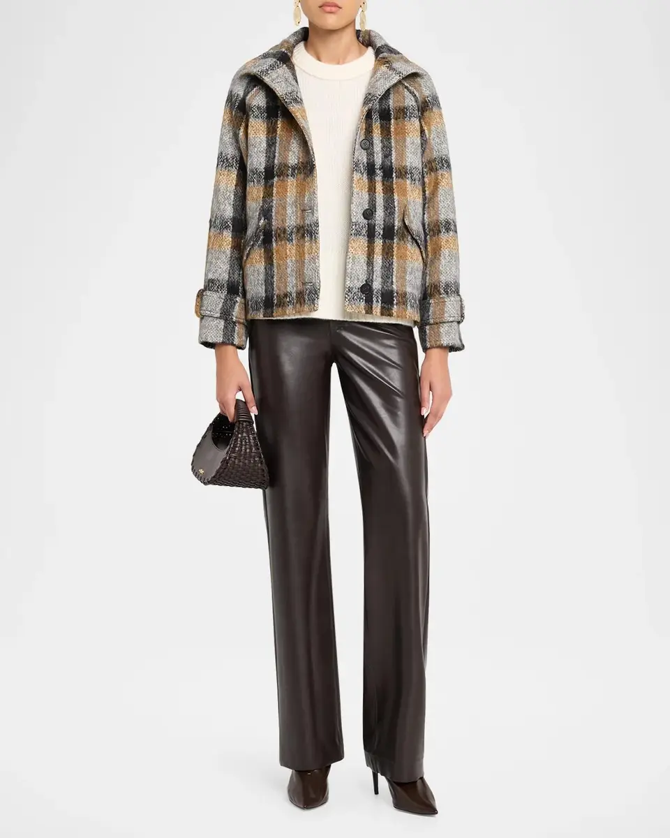 Simkhai Virelle Plaid Brushed Knit Jacket | Thumbnail 2 Simkhai Virelle Plaid Brushed Knit Jacket | Thumbnail 2