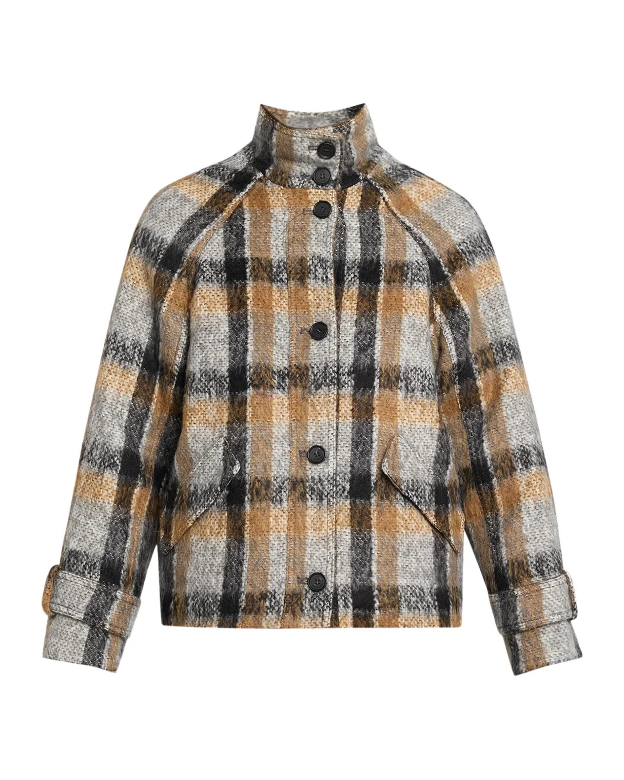 Virelle Plaid Brushed Knit Jacket Virelle Plaid Brushed Knit Jacket